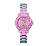  Shop Authentic Guess Crown Jewel Diamonds Purple Dial Purple Steel Strap Watch for Women - GW0410L4 - Luxxuri