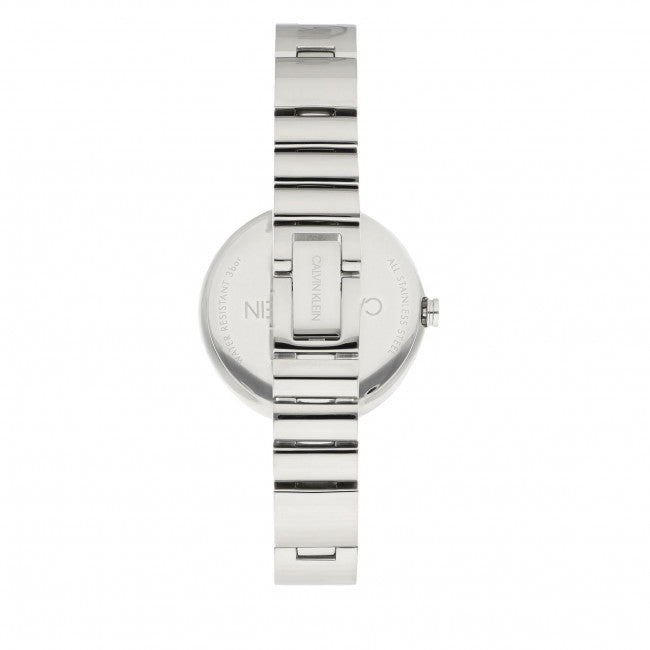  Shop Authentic Calvin Klein Wavy Silver Dial Silver Steel Strap Watch for Women - K9U23146 - Luxxuri
