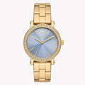  Shop Authentic Michael Kors Quartz Blue Dial Gold Steel Strap Watch for Men - MKO1048 - Luxxuri