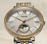  Shop Authentic Fossil Jacqueline Analog Moonphase Mother of Pearl White Dial Two Tone Steel Strap Watch for Women - ES5166 - Luxxuri