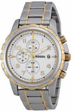  Shop Authentic Fossil Dean Chronograph White Dial Silver Steel Strap Watch for Men - FS4795 - Luxxuri