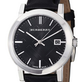  Shop Authentic Burberry The City Black Dial Black Leather Strap Watch for Men - BU9009 - Luxxuri