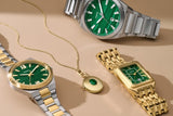  Shop Authentic Fossil Raquel Three Hand Date Green Dial Gold Steel Strap Watch For Women - ES5341 - Luxxuri