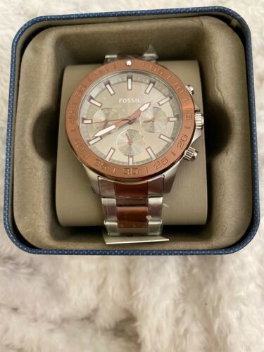  Shop Authentic Fossil Bannon Multifunction Brown Dial Two Tone Steel Strap Watch for Men - BQ2502 - Luxxuri