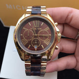  Shop Authentic Michael Kors Bradshaw Chronograph Brown Dial Two Tone Steel Strap Watch For Women - MK5696 - Luxxuri