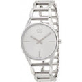  Shop Authentic Calvin Klein Stately White Dial Silver Steel Strap Watch for Women - K3G23126 - Luxxuri