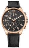  Shop Authentic Tommy Hilfiger Dean Chronograph Quartz Black Dial Black Leather Strap Watch for Men - 1791273 - Luxxuri