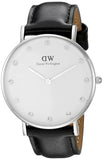  Shop Authentic Daniel Wellington Classy Sheffield White Dial Black Leather Strap Watch For Women - DW00100080 - Luxxuri