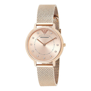  Shop Authentic Emporio Armani Kappa Pink Dial Pink Mesh Bracelet Watch For Women - AR11129 - Luxxuri