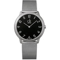  Shop Authentic Calvin Klein Minimal Black Dial Silver Mesh Bracelet Watch for Women - K3M53151 - Luxxuri