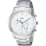  Shop Authentic Fossil Neutra Chronograph White Dial Silver Steel Strap Watch for Men - FS5433 - Luxxuri