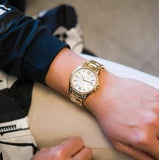  Shop Authentic Michael Kors Whitney Three-Hand White Dial Gold Steel Strap Watch For Women - MK6693 - Luxxuri