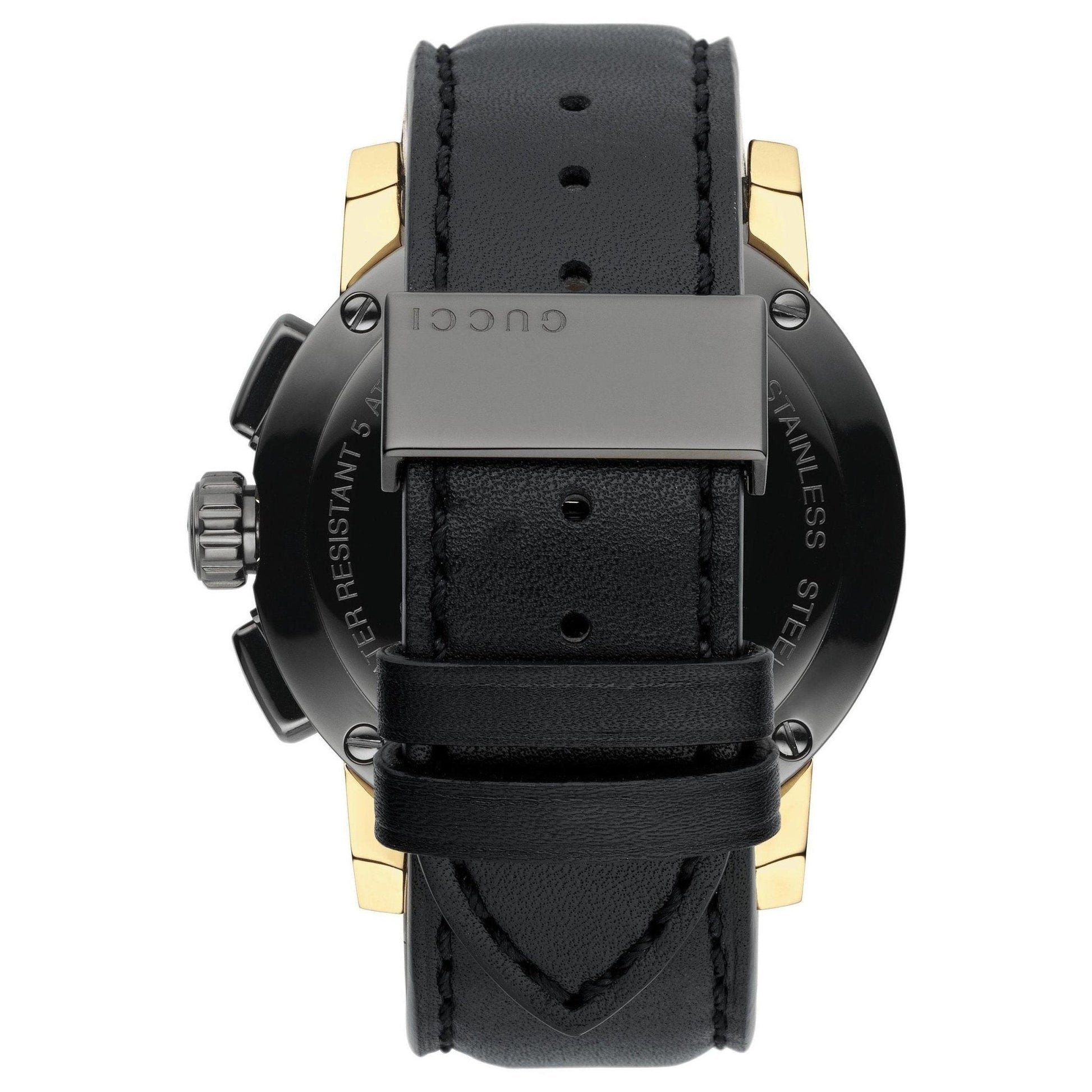  Shop Authentic Gucci G Chrono Black Dial Black Leather Strap Watch For Men - YA101203 - Luxxuri