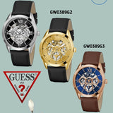  Shop Authentic Guess Tailor Gold Dial Black Leather Strap Watch for Men - GW0389G2 - Luxxuri