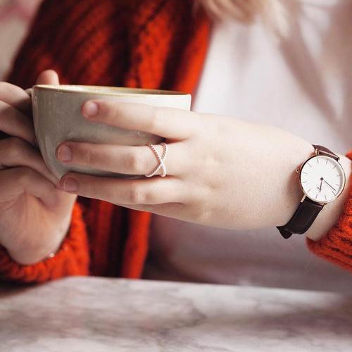 Shop Authentic Daniel Wellington Classic Petite White Dial Brown Leather Strap Watch For Women - DW00100239 - Luxxuri