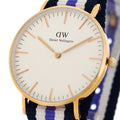  Shop Authentic Daniel Wellington Classic Trinity White Dial Three Tone Nylon Strap Watch For Women - 0509DW - Luxxuri
