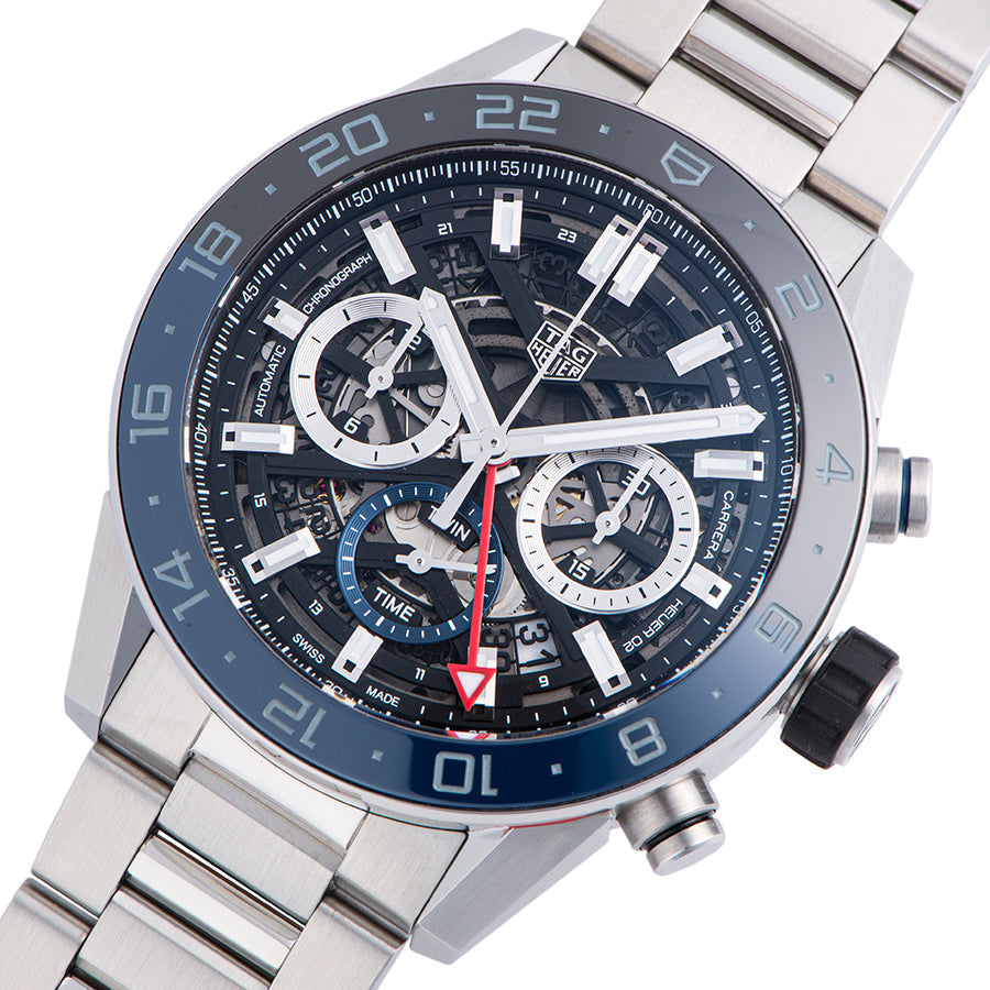  Shop Authentic Tag Heuer Carrera Chronograph Blue Dial Silver Steel Strap Watch for Men - CBG2A1Z.BA0658 - Luxxuri