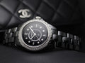 Chanel J12 Diamonds Ceramic Black Dial Black Steel Strap Watch for Women - J12 H3108