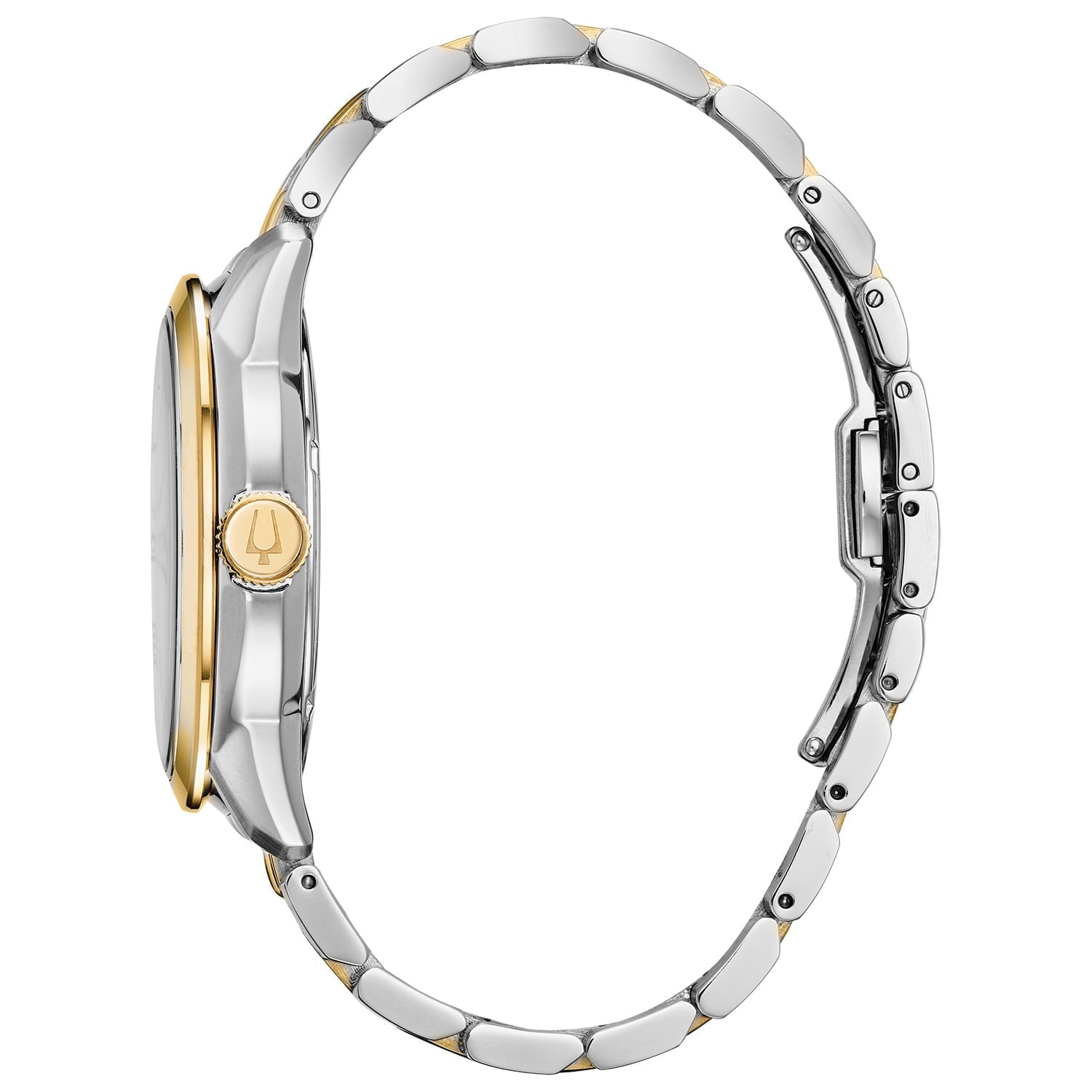  Shop Authentic Bulova BVA Skeleton Silver Dial Two Tone Steel Strap Watch for Men - 98A230 - Luxxuri