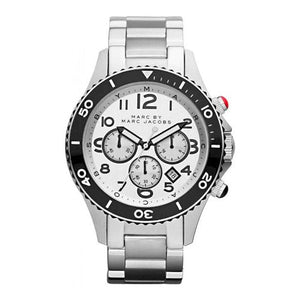 Shop Authentic Marc Jacobs Rock Chronograph White Dial Silver Steel Strap Watch for Men - MBM5027 - Luxxuri