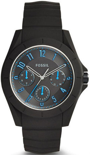  Shop Authentic Fossil Popstastic Sport Black Dial Black Rubber Strap Watch for Men - FS5222 - Luxxuri