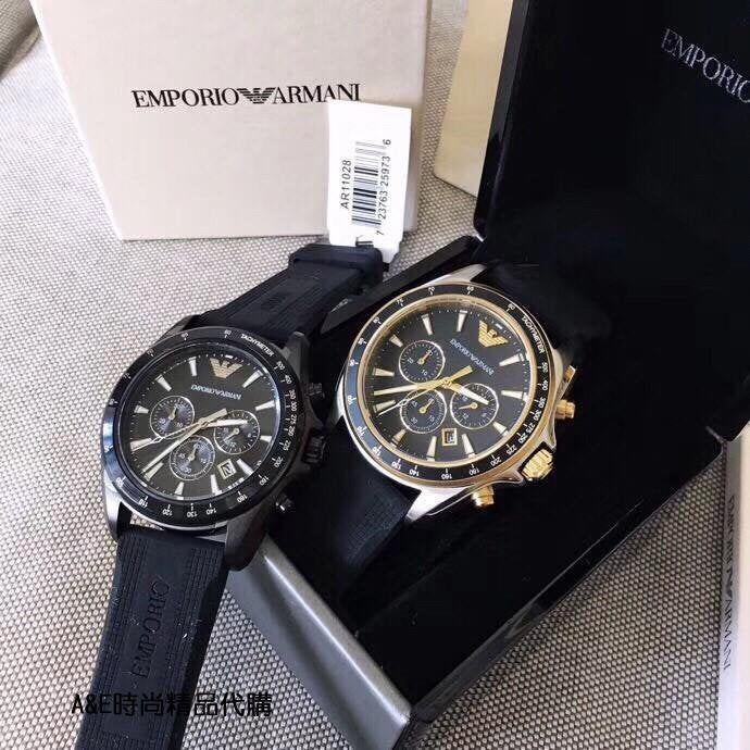  Shop Authentic Emporio Armani Giovanni Chronograph Black Dial Black Rubber Strap Watch For Men - AR11028 - Luxxuri