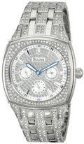  Shop Authentic Bulova Crystal Collection Phantom Silver Dial Silver Steel Strap Watch for Men - 96C002 - Luxxuri