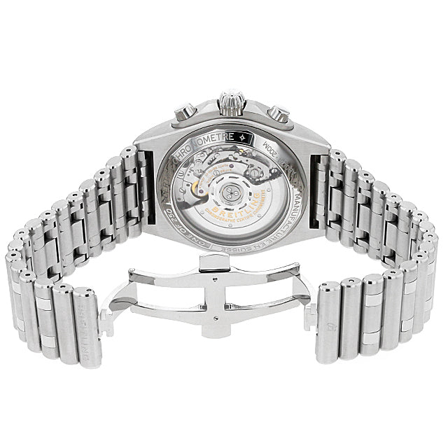  Shop Authentic Breitling Chronomat B01 42 Frecce Tricolori Blue Dial Silver Steel Strap Watch for Men - AB01344A1C1A1 - Luxxuri