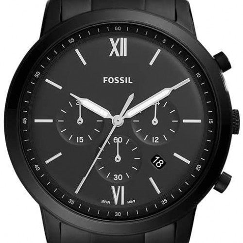  Shop Authentic Fossil Neutra Chronograph Black Dial Black Steel Strap Watch for Men - FS5474 - Luxxuri