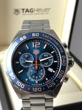  Shop Authentic Tag Heuer Formula 1 Chronograph Blue Dial Silver Steel Strap Watch for Men - CAZ1014.BA0842 - Luxxuri