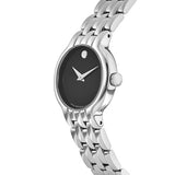  Shop Authentic Movado Veturi Quartz Black Dial Silver Steel Strap Watch for Women - 0606338 - Luxxuri