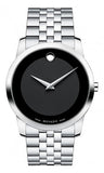  Shop Authentic Movado Museum Classic Black Dial Silver Steel Strap Watch For Men - 606504 - Luxxuri
