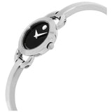  Shop Authentic Movado Rondiro 22mm Black Dial Silver Steel Strap Watch For Women - 0606796 - Luxxuri
