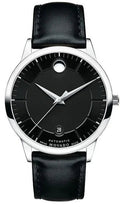  Shop Authentic Movado 1881 Automatic Black Dial Black Leather Strap Watch for Men - 606873 - Luxxuri