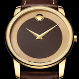  Shop Authentic Movado Museum Classic Brown Dial Brown Leather Strap Watch For Men - 0606880 - Luxxuri