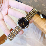  Shop Authentic Movado Veturi Quartz Black Dial Two Tone Steel Strap Watch for Women - 0606933 - Luxxuri