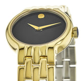  Shop Authentic Movado Veturi Black Dial Gold Steel Strap Watch for Women - 0606935 - Luxxuri