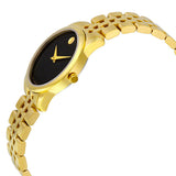  Shop Authentic Movado Museum Classic Quartz Black Dial Gold Steel Strap Watch For Women - 0607005 - Luxxuri