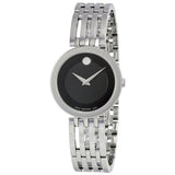  Shop Authentic Movado Esperanza 28mm Black Dial Silver Steel Strap Watch For Women - 0607051 - Luxxuri