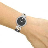  Shop Authentic Movado Esperanza 28mm Black Dial Silver Steel Strap Watch For Women - 0607051 - Luxxuri