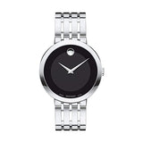  Shop Authentic Movado Esperanza 39mm Black Dial Silver Steel Strap Watch For Men - 0607057 - Luxxuri