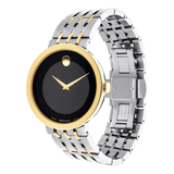  Shop Authentic Movado Museum Esperanza Black Dial Two Tone Steel Strap Watch For Men - 0607058 - Luxxuri