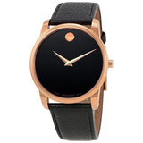  Shop Authentic Movado Museum Classic Black Dial Black Leather Strap Watch For Men - 607060 - Luxxuri