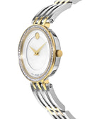  Shop Authentic Movado Esperanza Mother of Pearl Dial Two Tone Steel Strap Watch For Women - 0607085 - Luxxuri