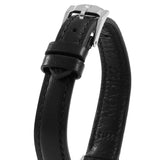  Shop Authentic Movado Ultra Slim Black Dial Black Leather Strap Watch For Women - 0607094 - Luxxuri