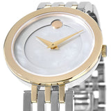  Shop Authentic Movado Esperanza Mother of Pearl Dial Two Tone Steel Strap Watch For Women - 0607114 - Luxxuri