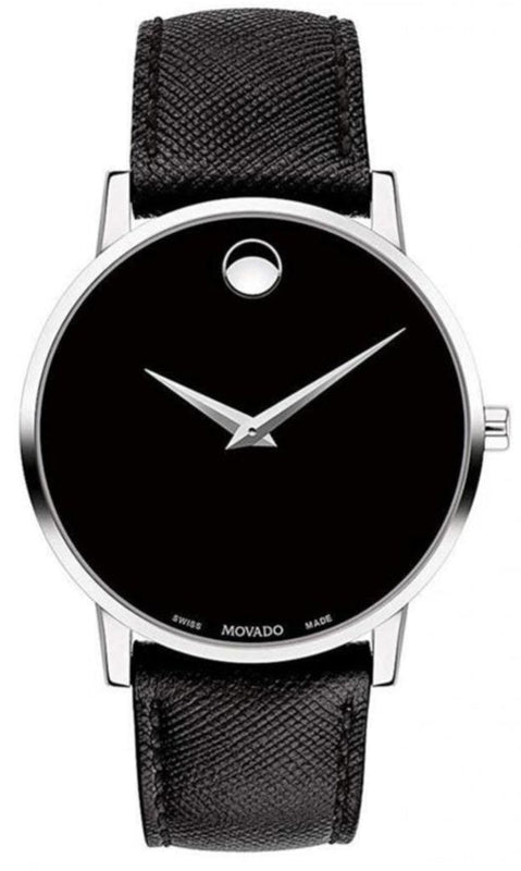  Shop Authentic Movado Museum Classic Black Dial Black Leather Strap Watch for Men - 0607194 - Luxxuri