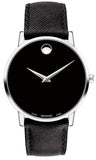  Shop Authentic Movado Museum Classic Black Dial Black Leather Strap Watch for Men - 0607194 - Luxxuri