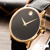  Shop Authentic Movado Museum Classic Black Dial Black Leather Strap Watch for Men - 0607196 - Luxxuri