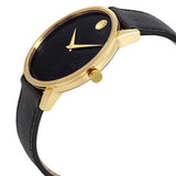  Shop Authentic Movado Museum Classic Quartz Black Dial Black Leather Strap Watch for Men - 0607195 - Luxxuri